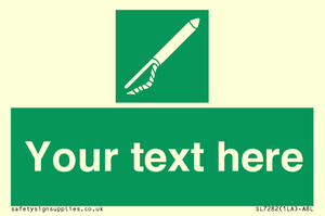 Custom sign safe condition Line throwing appliance